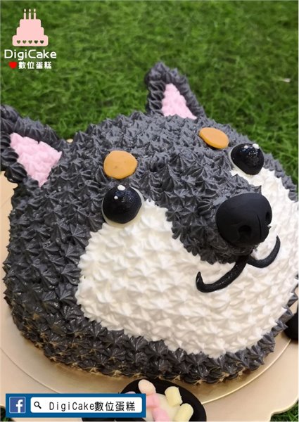 黑柴犬造型蛋糕