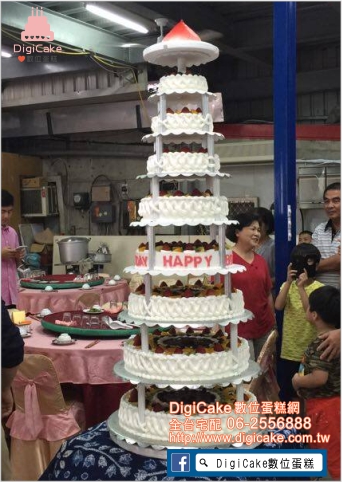 大壽賀喜多層蛋糕